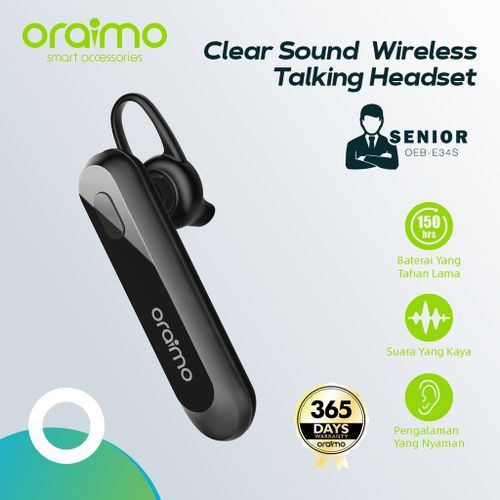 New Oraimo OEB-E34S Senior BT5.0 Single-Side Talking Headphones Wireless BT Hands-Free Sports Headsets Noise Reduction with Mic