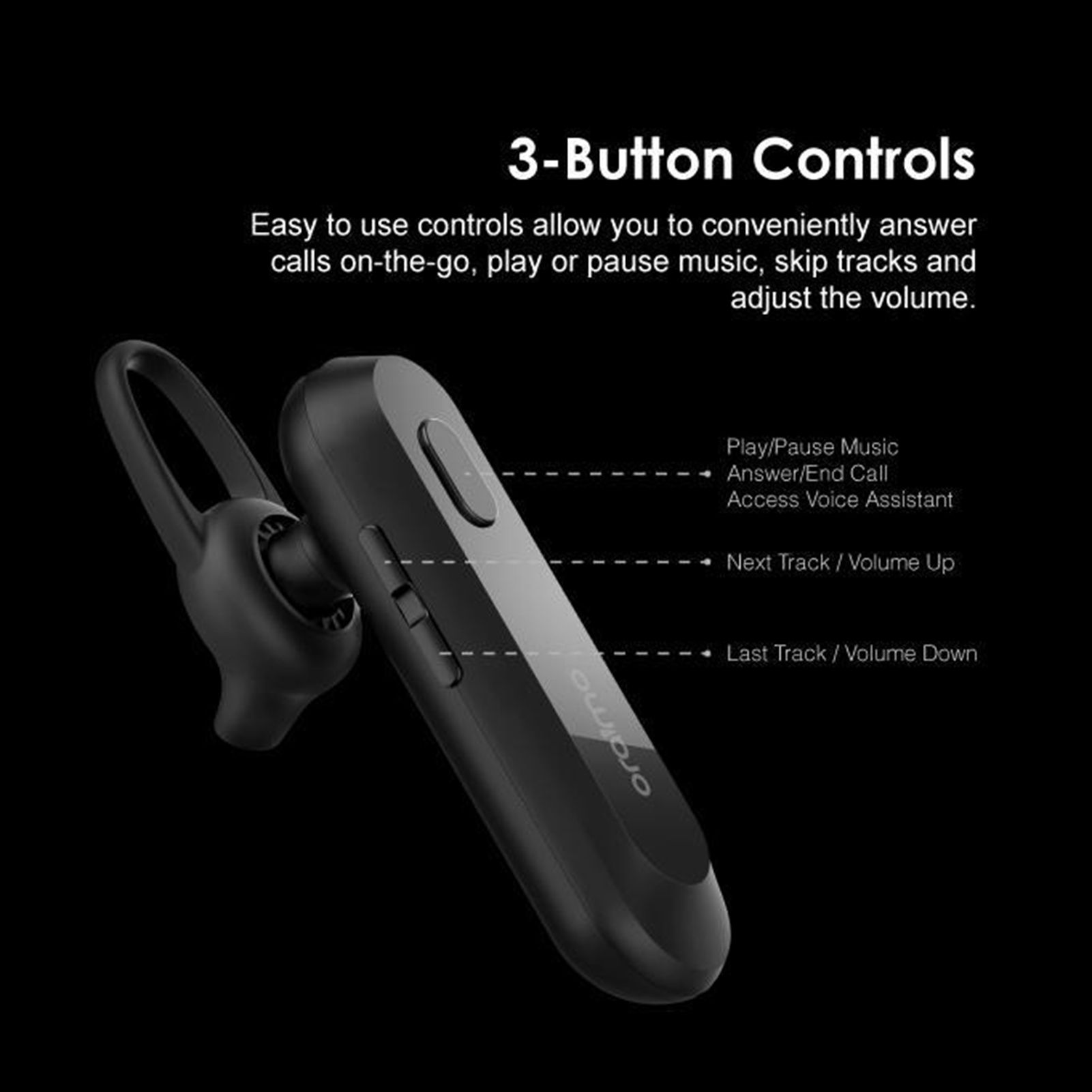 New Oraimo OEB-E34S Senior BT5.0 Single-Side Talking Headphones Wireless BT Hands-Free Sports Headsets Noise Reduction with Mic