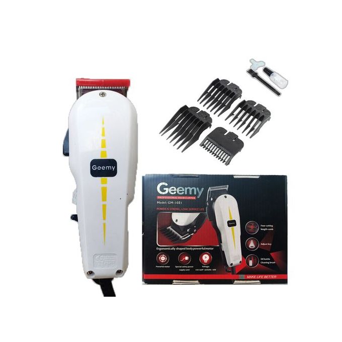 [3 GIFTS OFFERS] Geemy Shaving Machine / Shaving Machine-Kinyozi COMES WITH A FREE (Four Way Power Extension, Power Multy Plug AND ORAIMO Earphones)