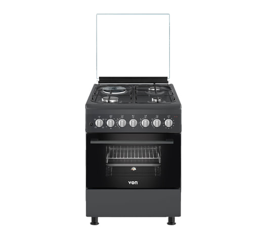 Von Cooker 3 Gas + 1 Electric Hotplate Electric Oven 58 by 58