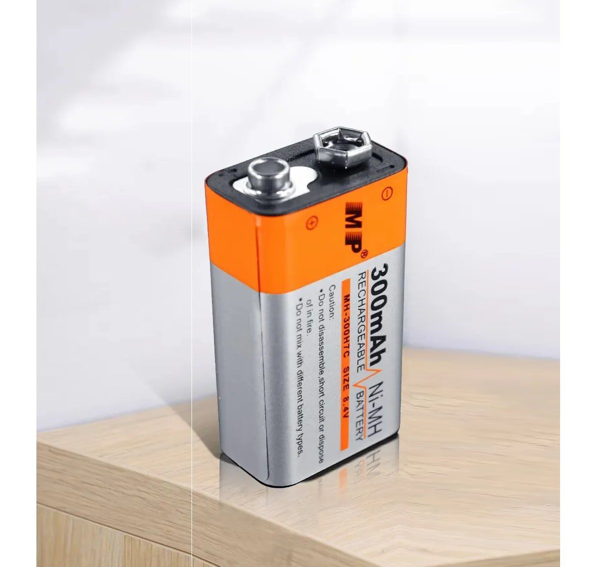 Original 9 Volts Ni-MH MP Rechargeable Batteries 300mAh Low Self-Discharge Square Battery