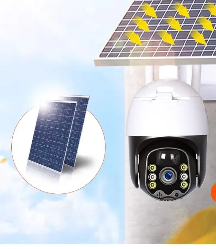 Outdoor wifi / 4G Sim Card Camera Mini Solar Panel Security Surveillance Panel Camera V380 Pro CCTV Wireless Security Protection