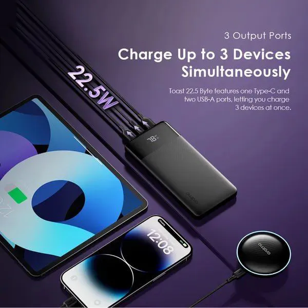 Oraimo Slice Link Pro 10000mAh 22.5W Power Bank with Charging Cables
