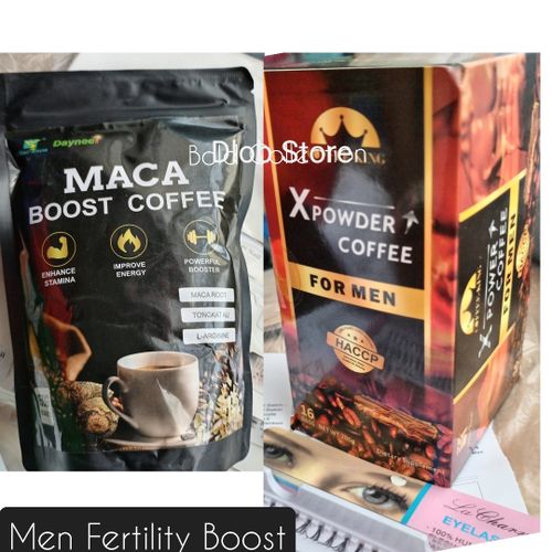 Beauty 2Pack Maca Boost Coffee Men Performance Booster &Male Fertility Herbal Tea With Tongkat Ali