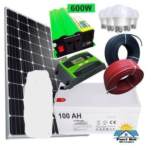 Solarmax Solar Panel System Fullkit 180w Solar Panel + 100AH Battery + 600w Inverter + 10 Amp Controller + 4 Bulbs+free Extension,energy Saving ⚡
