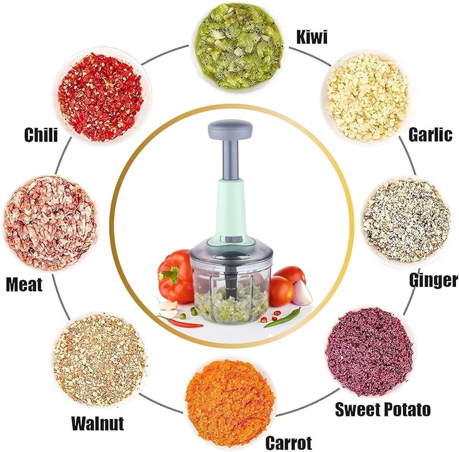 MANUAL PRESS CHOPPER FOOD PROCESSOR