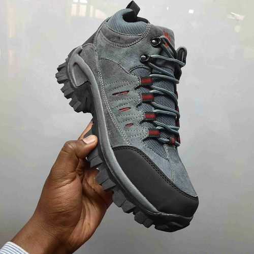 QUALITY SKYVIEW BOOTS WITH FREE PAIR OF SOCKS, OUTDOOR TREKKING AND HIKING BOOTS AT AFFORDABLE PRICES, GREY, BROWN AND GREEN