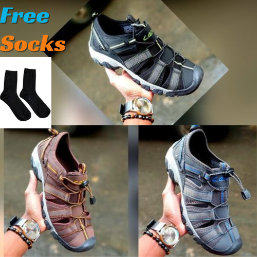 QUALITY OPEN SHOES FOR MEN COMFORTBALE AND DURABLE AFFORDABLE PRICE WITH FREE PAIR OF SOCKS
