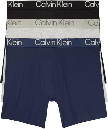 CLASSIC 3 PACK CALVIN KLEIN BOXERS, BREATHABLE TRENDY COTTON UNDERWEAR.
