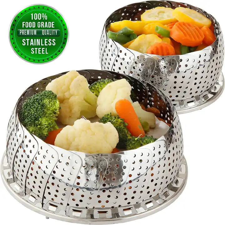 Stainless Steel Steamer Basket/Vegetable Steamer, Food Basket ,Bowl Cooker, Strainer ,Mesh Dish Folding