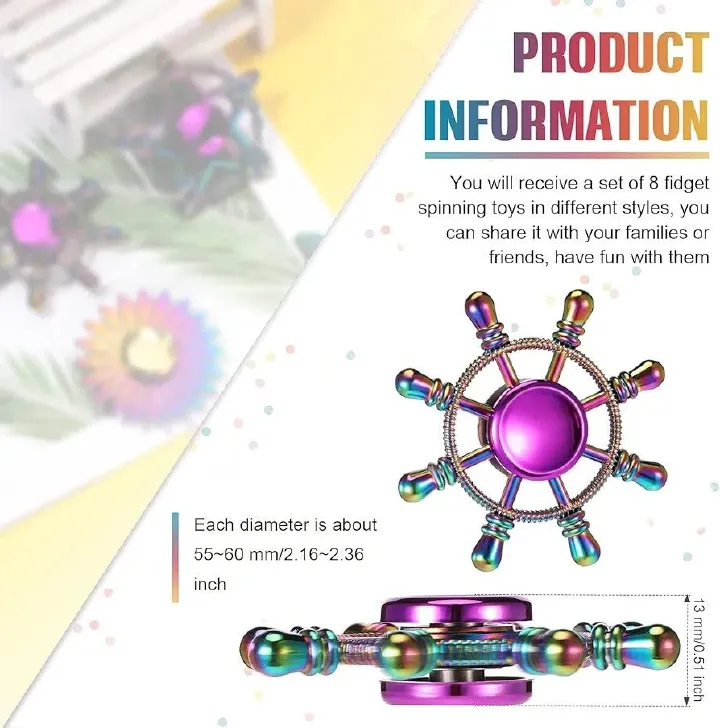 Metal Finger Fidget Spinner EDC Hand Spinner for Autism and ADHD Stress and Anxiety Relief, Focus, kids/ Children Toy