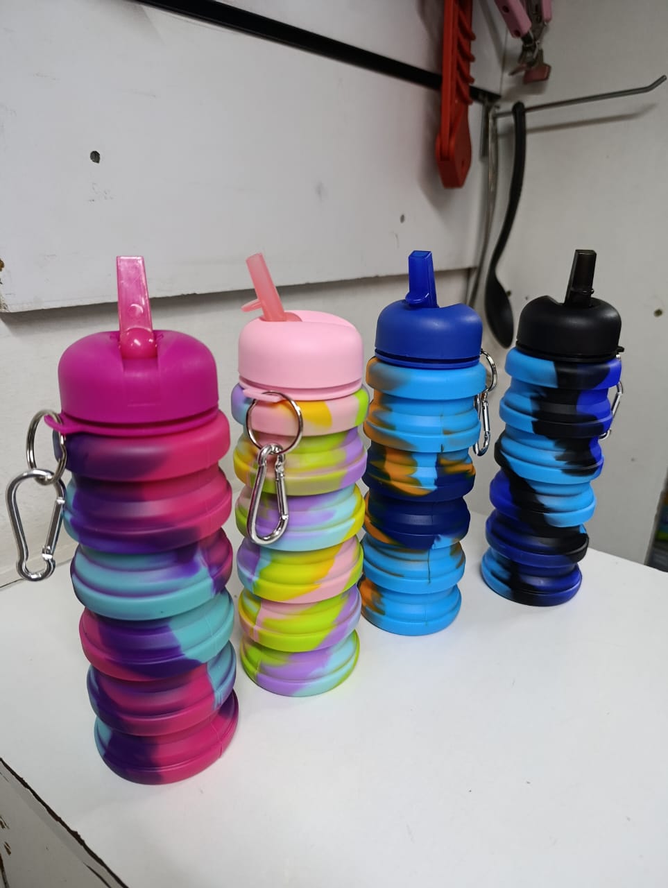 AquaFlex 480ml Collapsible Silicone Water Bottle – Leakproof Foldable Sports Bottle for Gym, Cycling & Travel