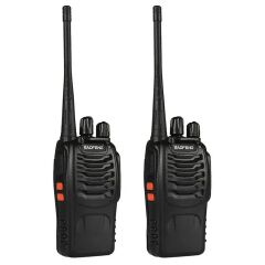 Rechargeable Baofeng 888S Walkie Talkies - ong Range with Earpieces for Adults, 16 Channel Professional Handheld Two-Way Radios Including Li-ion Battery and Charger