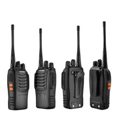 Rechargeable Baofeng 888S Walkie Talkies - ong Range with Earpieces for Adults, 16 Channel Professional Handheld Two-Way Radios Including Li-ion Battery and Charger