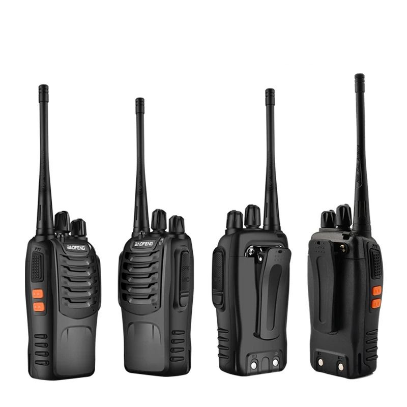Rechargeable Baofeng 888S Walkie Talkies - ong Range with Earpieces for Adults, 16 Channel Professional Handheld Two-Way Radios Including Li-ion Battery and Charger