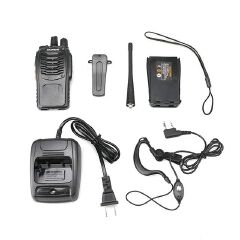 Rechargeable Baofeng 888S Walkie Talkies - ong Range with Earpieces for Adults, 16 Channel Professional Handheld Two-Way Radios Including Li-ion Battery and Charger