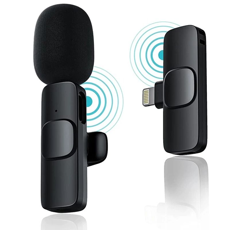 Portable Wireless Lavalier Microphone for Audio and Video Recording, Compatible with iPhone, Android, Ideal for Live Streaming, Gaming, and Mobile Phones