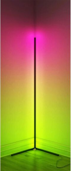 Corner Floor Lamp,Smart RGB Floor Lamp, Dimmable LED Corner Lamp With Music Sync Color Changing APP Control Remote, 65'' Standing Floor Lamp for Gaming Living Room Bedroom Birthday Party