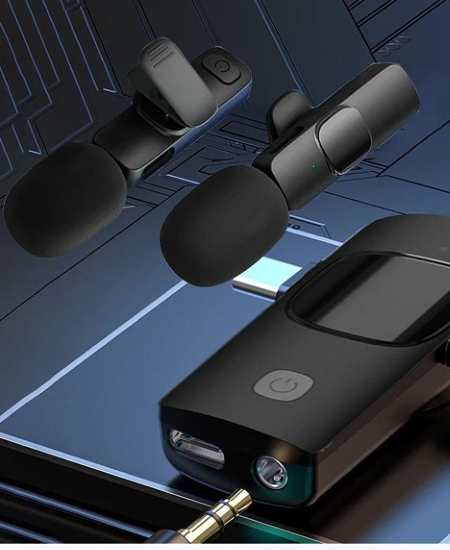 Wireless 3 in 1 Lavalier Microphone: Pro Clip-On Mic for Phones, PCs & Cameras