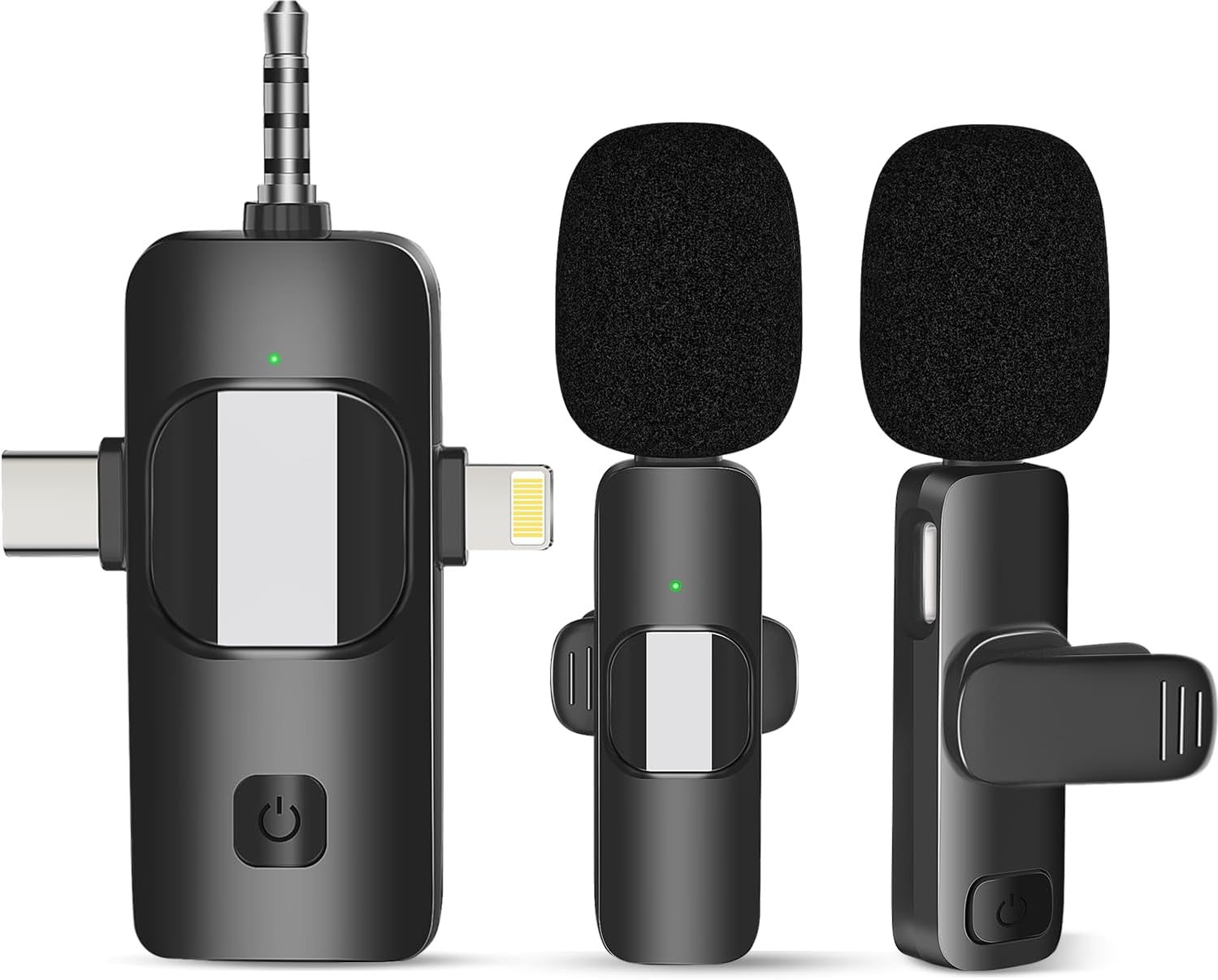 CrystalCast Double: Dual Wireless Lavalier Microphone System with Independent Gain Control - Achieve Broadcast-Quality Audio for Two Creators Effortlessly
