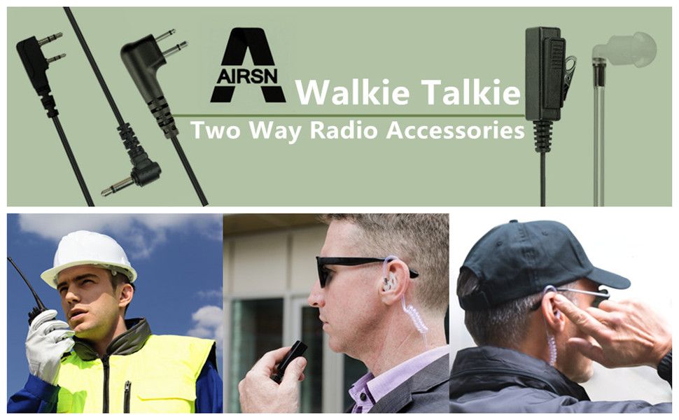 Fbi style earphones for walkie talkies