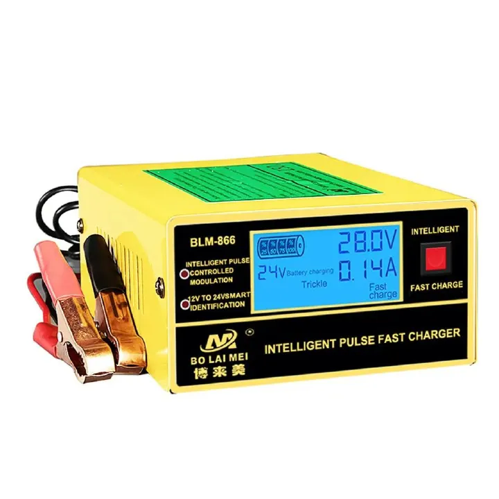 Bolaimei BLM866 Intelligent Automotive Battery Charger – 12V/24V Fast Charging for Cars, Motorcycles, Trucks, AGM, GEL & Lead-Acid Batteries