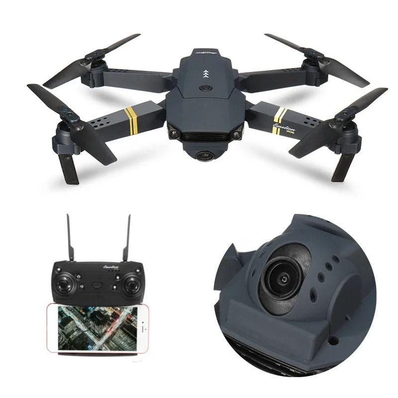 Flight Drone 720P HD RC Quadcopter & Mini E58 Foldable Aircraft Toy with One-Key Takeoff and 3D Flip Functionality