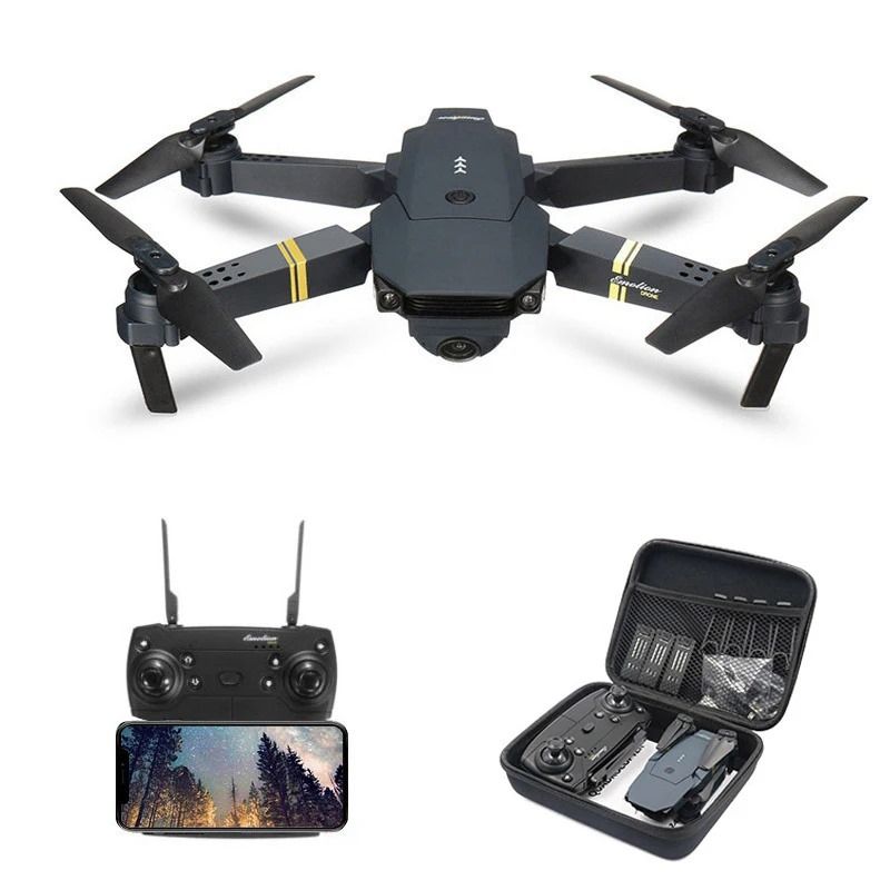 Flight Drone 720P HD RC Quadcopter & Mini E58 Foldable Aircraft Toy with One-Key Takeoff and 3D Flip Functionality