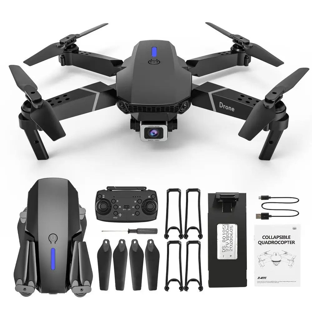 720P HD Flight Drone and Mini E58 Foldable Quadcopter with Gesture Control and Aerial Photography Features