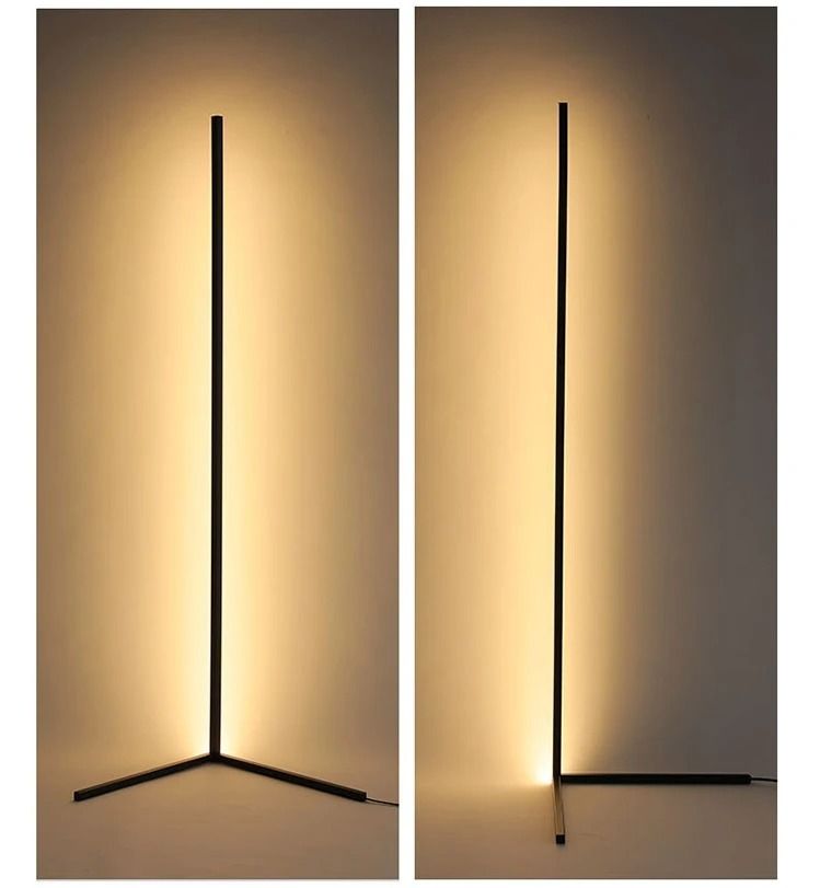 RGB LED Corner Lamp – Modern Minimalist Floor Standing Light with Remote Control & Music Sync for Mood Lighting in Bedrooms & Gaming Spaces