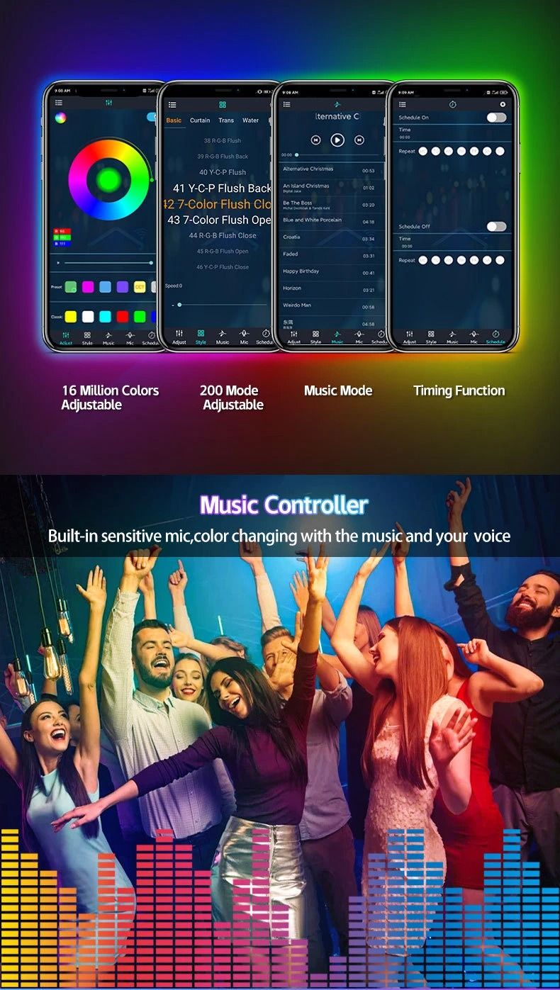 RGB LED Corner Lamp – Modern Minimalist Floor Standing Light with Remote Control & Music Sync for Mood Lighting in Bedrooms & Gaming Spaces