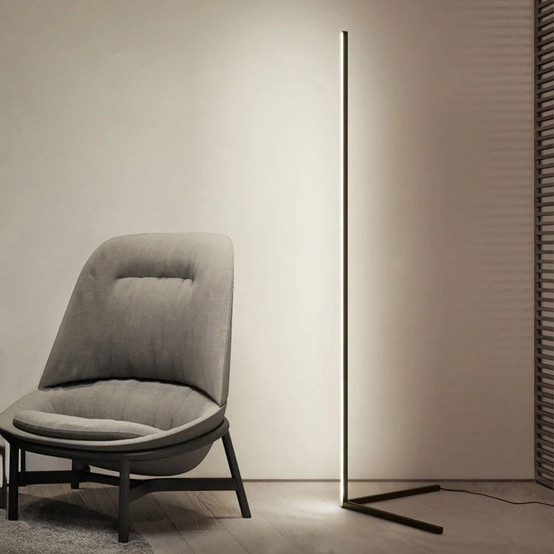 RGB LED Corner Lamp – Modern Minimalist Floor Standing Light with Remote Control & Music Sync for Mood Lighting in Bedrooms & Gaming Spaces