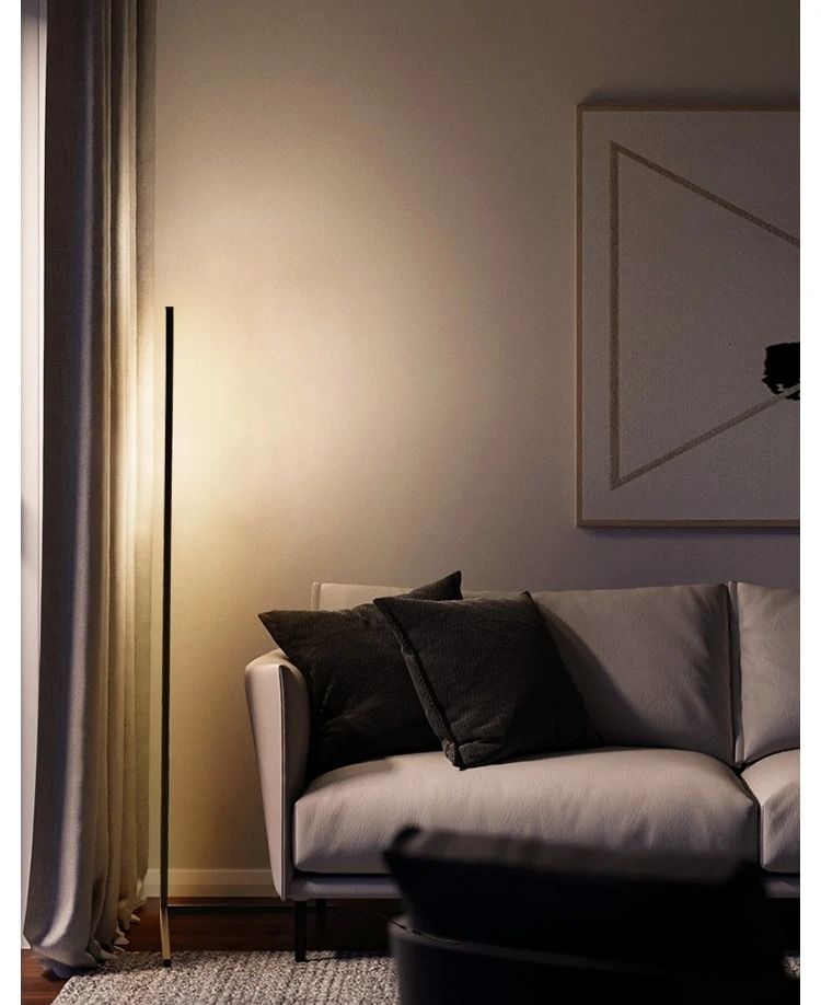 RGB LED Corner Lamp – Modern Minimalist Floor Standing Light with Remote Control & Music Sync for Mood Lighting in Bedrooms & Gaming Spaces