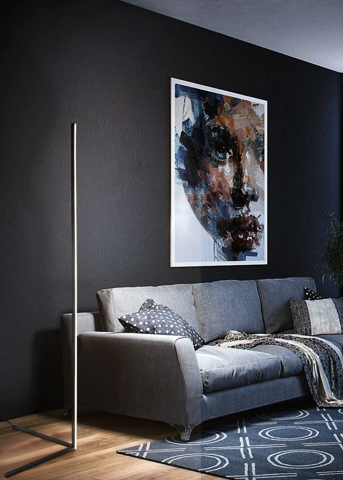 RGB LED Corner Lamp – Modern Minimalist Floor Standing Light with Remote Control & Music Sync for Mood Lighting in Bedrooms & Gaming Spaces