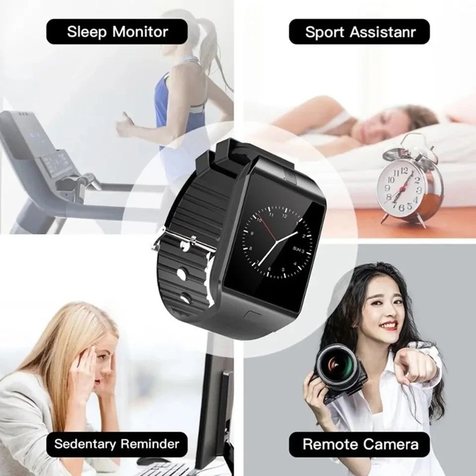 Bluetooth Smart Watch Men Smartwatch Sport Women Smart Watches DZ09 Touch Screen