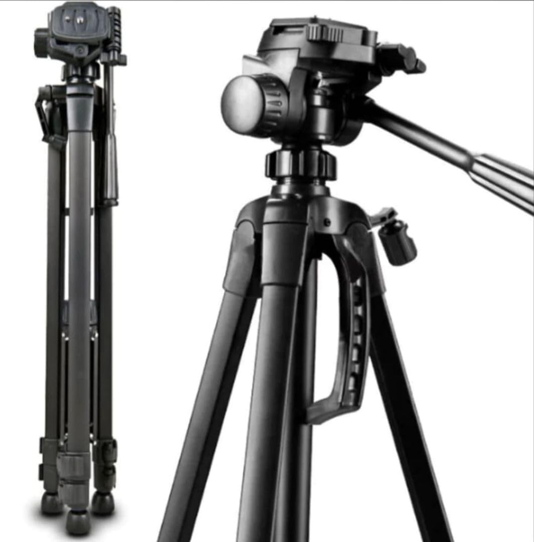 3366 Adjustable Phone and SLR Camera Tripod Stand with Maximum Height of 1.4 Meters for Enhanced Stability and Versatile Shooting Options