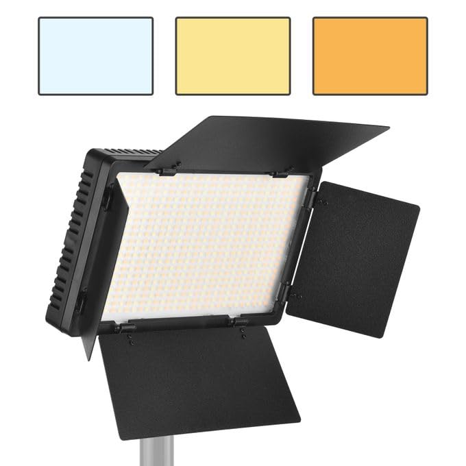 Professional Photo & Video LED Light Kit with 2.1m Stand – VARICOLOR Pro LED 800 & U600 600 LED Panel, Adjustable 3200K–6500K/5600K, Dimmable Brightness, AC/Battery Powered