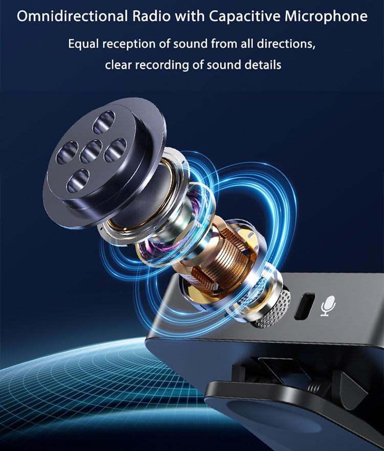 F11-2 3 in 1 Wireless Microphone, Noise Cancellation Wireless Mic for Youtubers, Video Recording, Facebook, Compatible with Type-C Android/iPhone/Cameras/Laptop