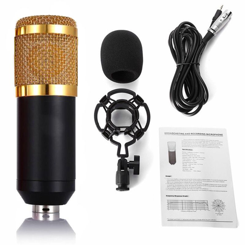 BM800 Professional USB Condenser Microphone Kit With V8 Sound Card Mixer for Podcasting, Live Streaming, Gaming, Karaoke, Singing, Voice Recording, Broadcasting, and Home Studio
