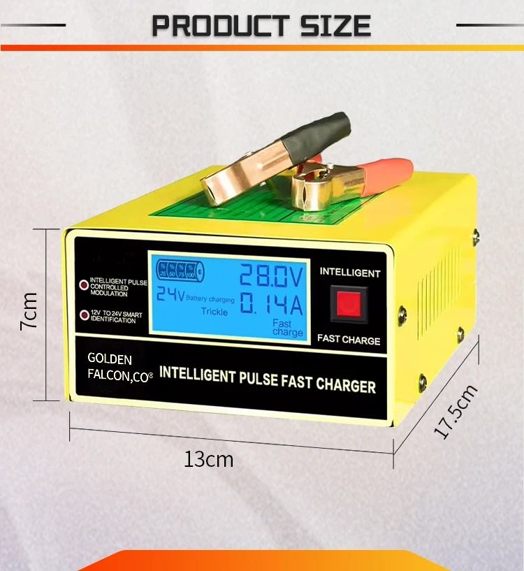 Smart Automatic 12V 24V Bolaimei BLM-866C / BLM-866 Intelligent Pulse Fast Battery Charger with Pulse Repair Technology BLM-866C for Car Motorbike SUV Truck Lead Acid AGM GEL Batteries 3Ah-200Ah
