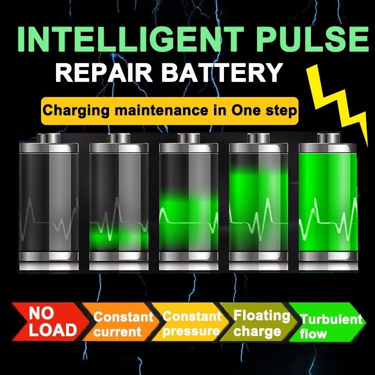 Smart Automatic 12V 24V Bolaimei BLM-866C / BLM-866 Intelligent Pulse Fast Battery Charger with Pulse Repair Technology BLM-866C for Car Motorbike SUV Truck Lead Acid AGM GEL Batteries 3Ah-200Ah