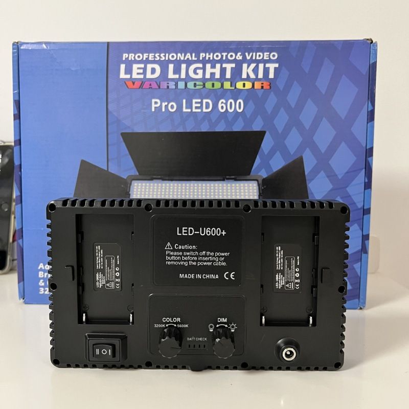 Professional Photo & Video LED Light Kit with 2.1m Stand – VARICOLOR Pro LED 800 & U600 600 LED Panel, Adjustable 3200K–6500K/5600K, Dimmable Brightness, AC/Battery Powered