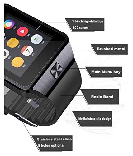 W007 Smartwatch with SIM Card, Memory Card & HD Camera | Works with Android and iOS Phones