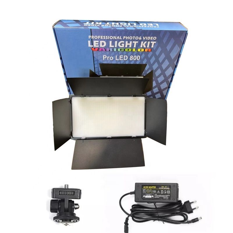 Professional Photo & Video LED Light Kit with 2.1m Stand – VARICOLOR Pro LED 800 & U600 600 LED Panel, Adjustable 3200K–6500K/5600K, Dimmable Brightness, AC/Battery Powered