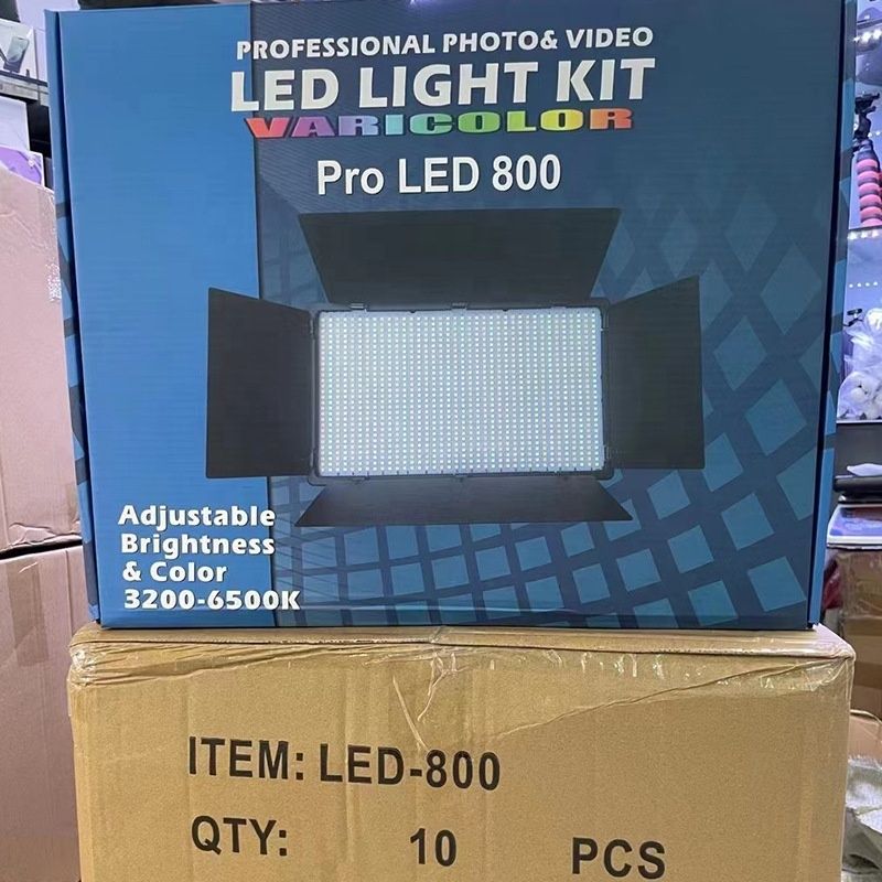 Professional Photo & Video LED Light Kit with 2.1m Stand – VARICOLOR Pro LED 800 & U600 600 LED Panel, Adjustable 3200K–6500K/5600K, Dimmable Brightness, AC/Battery Powered