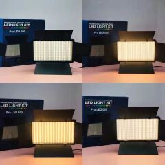 Professional Photo & Video LED Light Kit with 2.1m Stand – VARICOLOR Pro LED 800 & U600 600 LED Panel, Adjustable 3200K–6500K/5600K, Dimmable Brightness, AC/Battery Powered