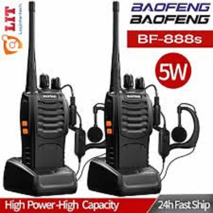 Baofeng 888s Walkie Talkie Radio Calls 5Km -2 Pieces, Baofeng 2 Pieces BF-888s 3-5KM Long Range Walkie Talkie Radio Calls -16 Channel