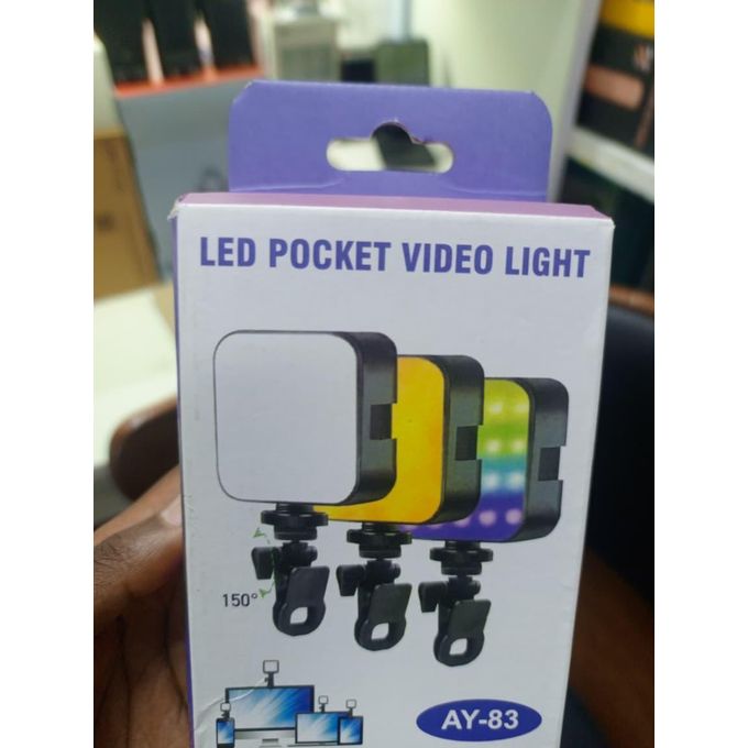 AY-83 Pocket LED Light | Bi-Color & RGB| Rechargeable Mini LED Lighting|Selfie with Three Cold Shoe Mount