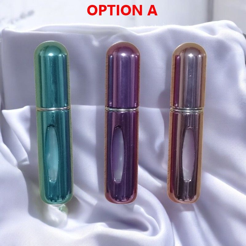 3 Piece Set Refillable Perfume Atomizer Spray Bottles (5ml), Mini Portable for Travel Use Compact, Friendly, Easy to Refill and Durable Mini Spray Atomizer that fits in your Purse, Pocket or Bag
