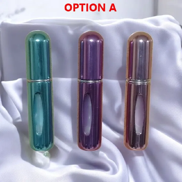 3 Piece Set Refillable Perfume Atomizer Spray Bottles (5ml), Mini Portable for Travel Use Compact, Friendly, Easy to Refill and Durable Mini Spray Atomizer that fits in your Purse, Pocket or Bag